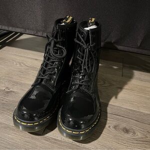 Dr. Martens 1460 Women's Patent Leather Black Combat Boots